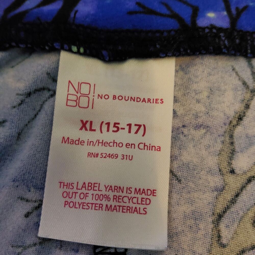 Lot of 2 Halloween Leggings Terra & Sky 0X 14W No Boundaries XL 15-17 Bats Trees - Picture 6 of 6